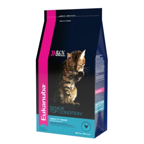 Eukanuba Cat Senior для пожилых кошек с домашней птицей - 2 кг фото 2