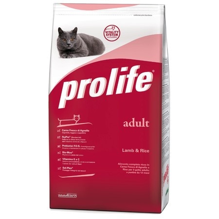Prolife Cat Adult сухой корм для кошек с ягненком и рисом - 1,5 кг фото 1