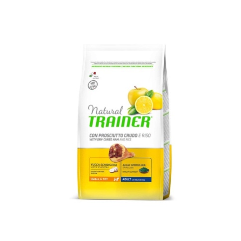 Trainer Natural Small and Toy для взрослых собак мелких и миниатюрных пород с сыровяленой ветчиной и рисом - 7 кг фото 2