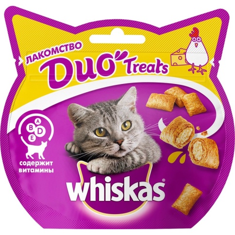 Whiskas Duo лакомство с курицей и сыром для кошек - 40 г фото 2