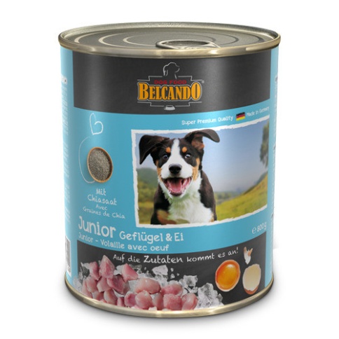 Консервы Belcando Super Premium с курицей и яйцом для щенков - 800 г фото 1