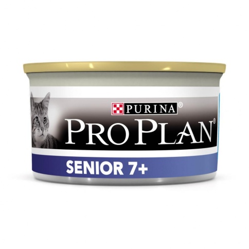 Влажный корм Purina Pro Plan Adult +7 для взрослых кошек старше 7 лет с тунцом - 85 г фото 1
