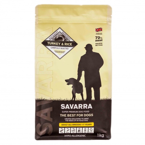 Savarra Adult Dog Turkey Сухой корм для взрослых собак с индейкой и рисом - 1 кг фото 1