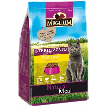 Meglium Neutered для стерилизованных кошек с курицей и рыбой - 3 кг фото 1