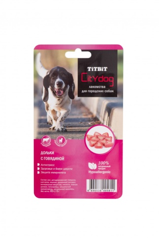 Titbit снек City Dog дольки с говядиной - Б2-S фото 1