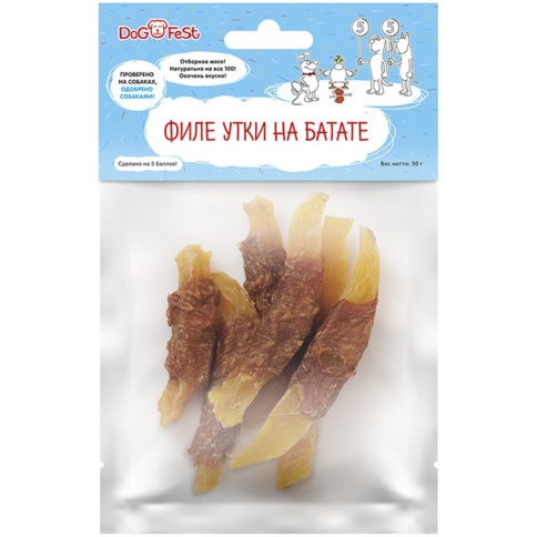 Dog Fest Филе утки на батате - 50 г фото 2