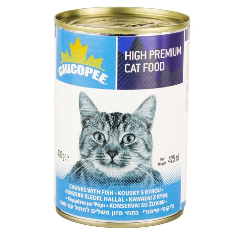 Chicopee Cat Chunks Fish консервы для кошек всех возрастов с кусочками рыбы в соусе - 400 г фото 1
