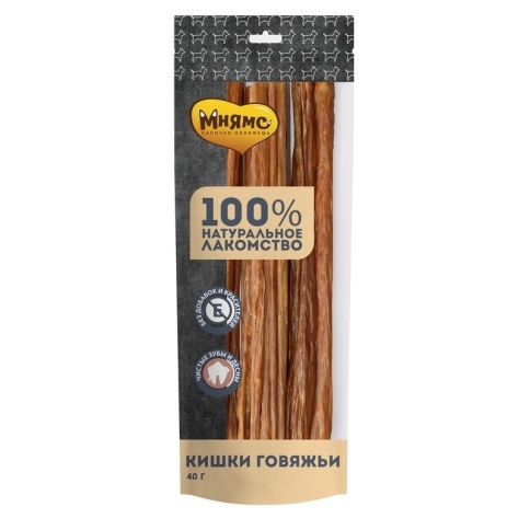 Мнямс лакомство для собак кишки говяжьи 40 г фото 1
