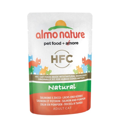 Almo Nature Classic Nature Adult Cat Salmon & Pumpkin паучи для взрослых кошек с лососем и тыквой - 55 г фото 2