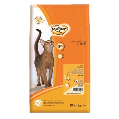 Мнямс Sterilized сухой корм для стерилизованых кошек с индейкой - 10 кг фото 1