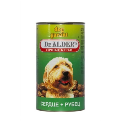 Консервы Dr. Alder's Dog Garant для взрослых собак с рубцом 1230 г фото 2