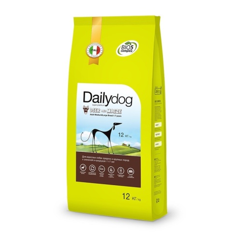 Сухой корм Dailydog Adult Medium Large Deer and Maize для взрослых собак средних и крупных пород с олениной и кукурузой 12 кг фото 2