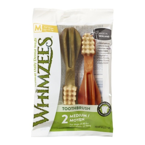 Whimzees лакомство для собак зубная щетка M 2 шт 1 ш фото 1