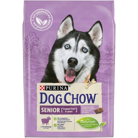 Purina Dog Chow для взрослых собак старше 9 лет с ягненком - 2,5 кг фото 2