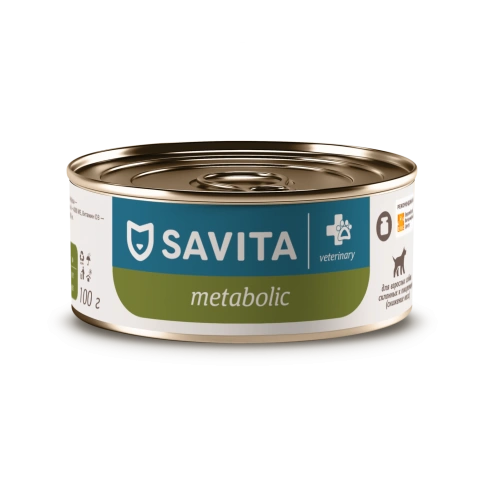 Влажный корм SAVITA Preventive Line Metabolic для взрослых собак для снижения веса и склонных к ожирению, 100 г фото 1