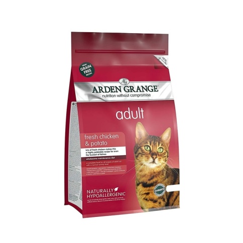 Arden Grange Adult Cat Chicken & Potato корм сухой беззерновой для взрослых кошек с курицей и картофелем - 2 кг фото 2