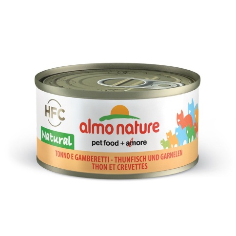 Almo Nature Legend Adult Cat Tuna&Shrimps консервированный корм с цельными кусочками тунца и креветками в бульоне для взрослых кошек -70 г фото 1