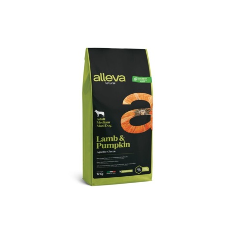 Alleva Natural Adult Lamb & Pumpkin Medium/Maxi сухой корм для взрослых собак с ягненком и тыквой - 12 кг фото 1