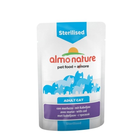 Almo Nature Functional Adult Cat Sterilised with Code консервы с треской для взрослых кастрированных котов и стерилизованных кошек - 70 г фото 2