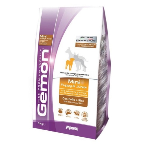 GEMON DOG MINI корм для щенков мелких пород с курицей и рисом 3 кг фото 2