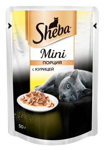 Sheba влажный корм для кошек в мини-порциях с курицей 50 г фото 1