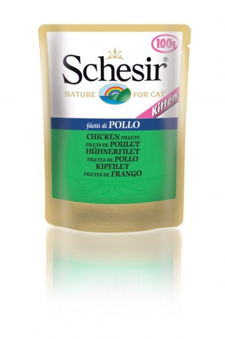 Schesir для котят в паучах с филе цыпленка - 100 г фото 1