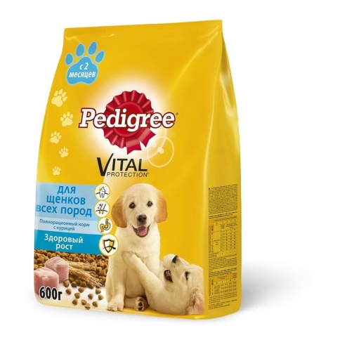 Pedigree сухой корм для щенков всех пород с курицей - 600 г фото 1