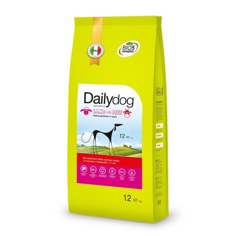 Dailydog Adult Large Breed сухой корм для взрослых собак крупных пород с ягненком и говядиной 12 кг фото 1