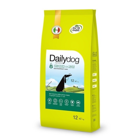 Сухой корм Dailydog Senior Small Breed Chicken and Rice для пожилых собак мелких пород с курицей и рисом 1.5 кг фото 1