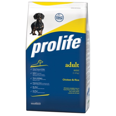 Prolife Dog Adult Mini сухой корм для собак мелких пород с курицей и рисом - 12 кг фото 2