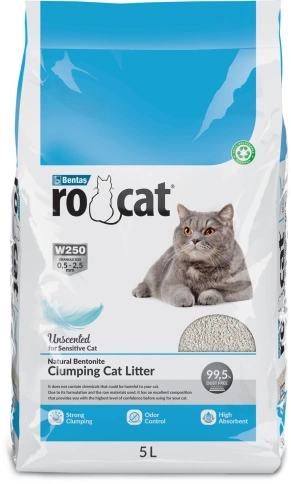 Наполнитель Ro Cat комкующийся без пыли "Натуральный", 4.25 кг фото 1