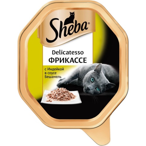 Sheba Delicatesso патэ для кошек с индейкой в соусе бешамель 85 г фото 2
