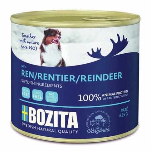 Bozita Reindeer мясной паштет для взрослых собак с олениной - 625 г фото 2