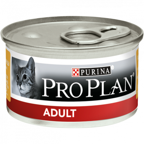Влажный корм Purina Pro Plan Cat Adult для взрослых кошек с курицей - 85 г фото 1