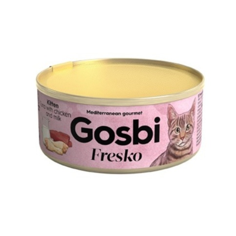 Влажный корм Gosbi Fresko для котят с тунцом и молоком - 70 г фото 1