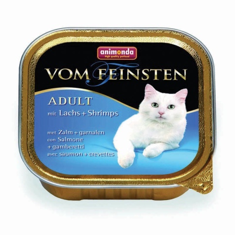 Animonda Консервы Vom Feinsten Adult с лососем и креветками для взрослых кошек - 100 г фото 2