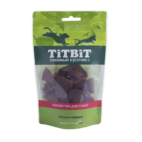 TiTBiT Чипсы из говядины для собак, золотая коллекция - 45 г фото 1