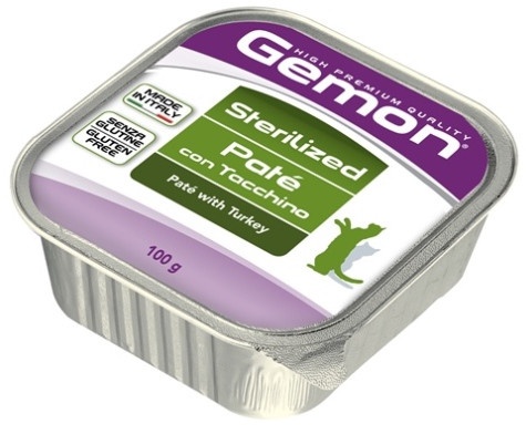 Gemon cat sterilised / Гемон кэт стерилайз для кошек паштет с индейкой 100 г (консервы) фото 1