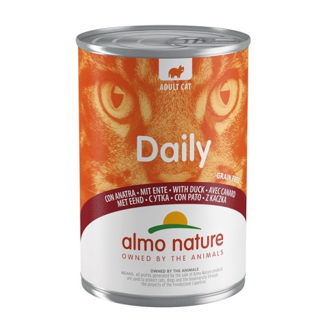 Almo Nature Daily Menu Adult Cat Duck консервы для взрослых кошек меню с уткой - 400 г фото 2