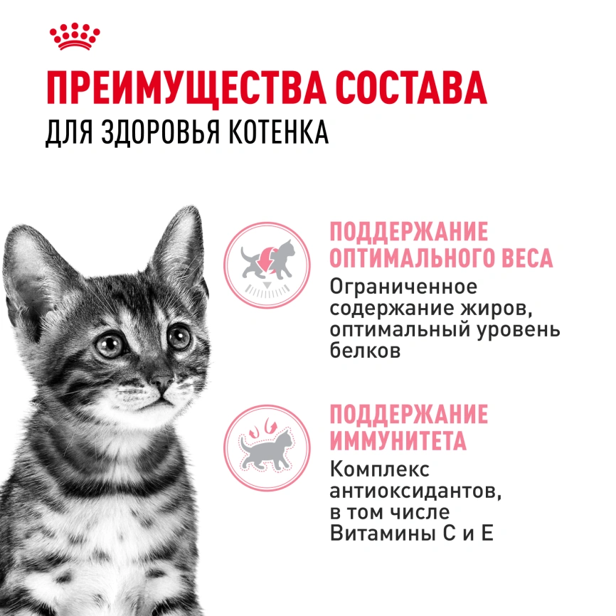 Влажный корм Royal Canin Kitten Sterilised в соусе для стерилизованных котят до 12 месяцев, пауч, 85 г фото 3