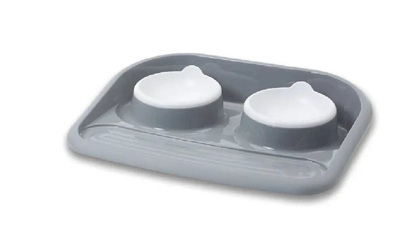 Пластиковая миска SAVIC Butler для животных с подставкой и мисками (2 шт.), 0,3 л фото 1