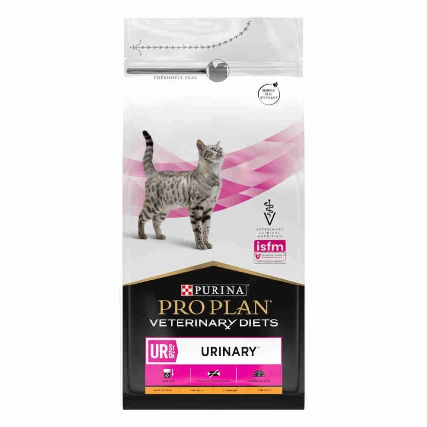 Сухой корм Purina Pro Plan Veterinary Diets UR Urinary для взрослых кошек при болезнях МПС, с курицей, 1.5 кг фото 1