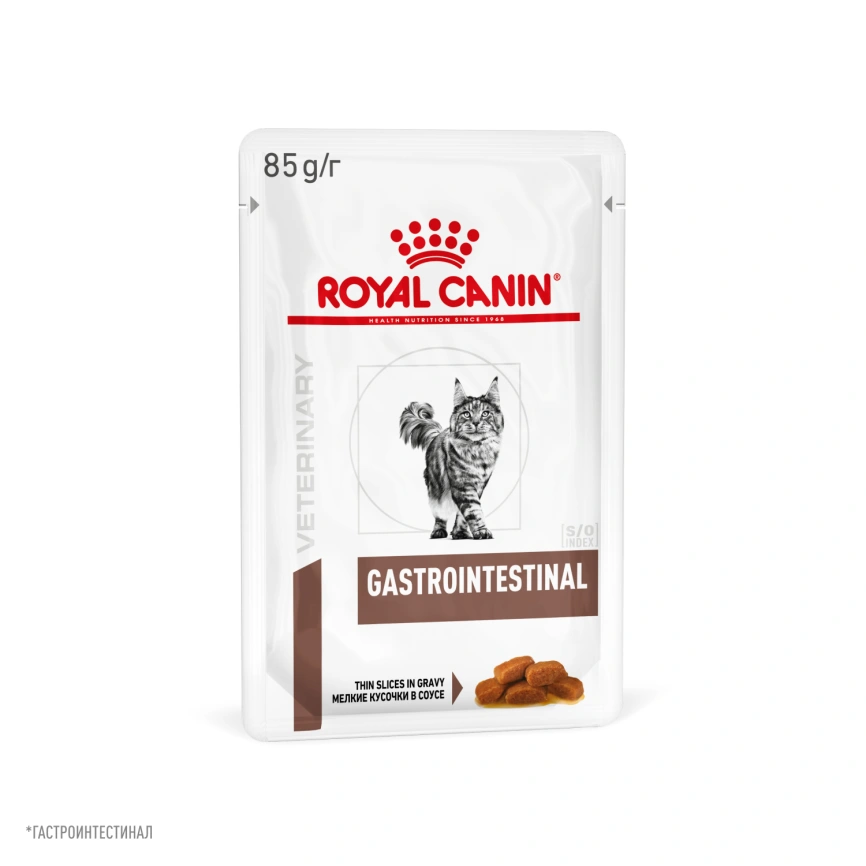 Влажный диетический корм Royal Canin Gastrointestinal для кошек при расстройствах пищеварения, пауч, 85 г фото 13