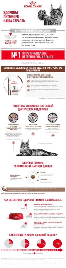Сухой корм Royal Canin Gastrointestinal Moderate Calorie для кошек, 2 кг фото 8