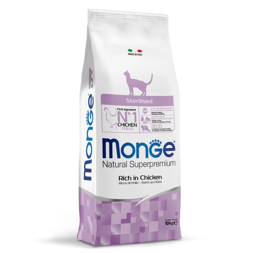 Сухой корм Monge Cat Daily Line Sterilised Chicken для стерилизованных кошек с курицей, 10 кг фото 2