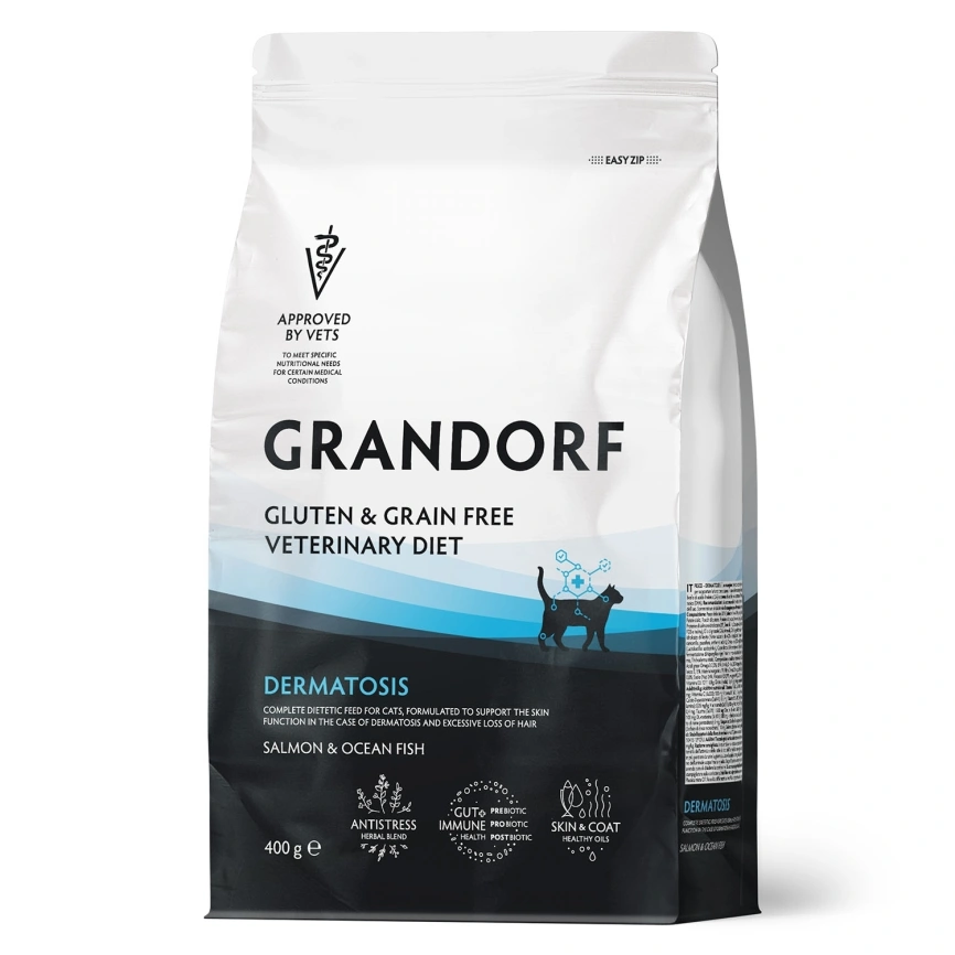 Сухой корм Grandorf VeterinaryDermatosis для кошек при дерматозах, 400 г фото 1