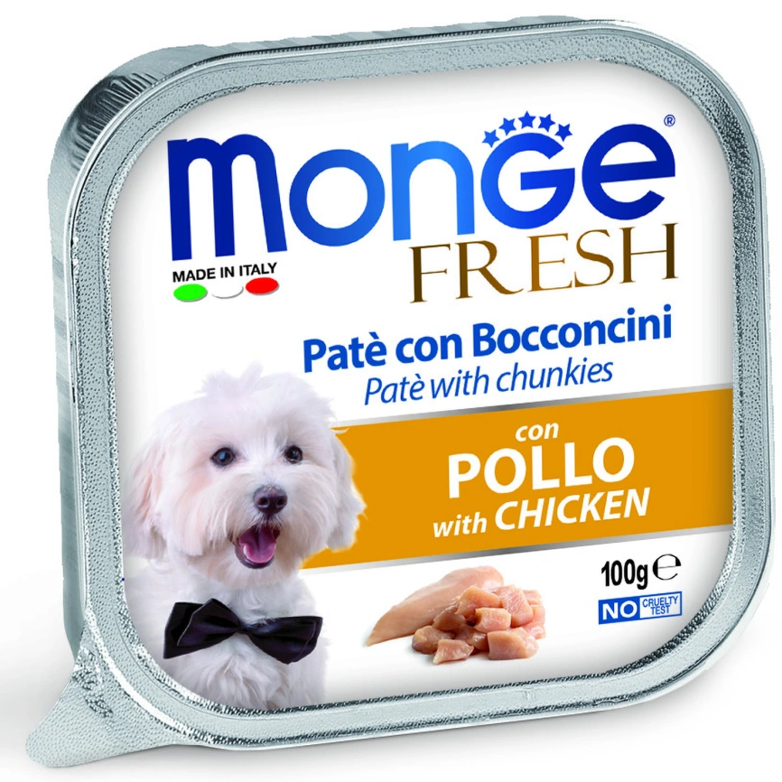 Влажный корм Monge Dog Fresh Chicken для собак с курицей, 100 г фото 1