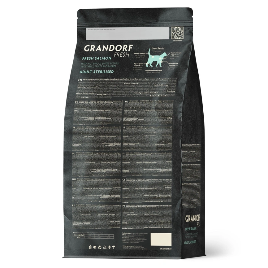 Сухой корм Grandorf Fresh Cat для стерилизованных кошек лосось с бататом 2 кг фото 2