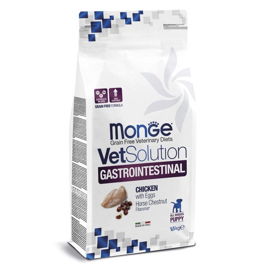 Диетический корм Monge VetSolution Dog Gastrointestinal для щенков, 1,5 кг фото 1