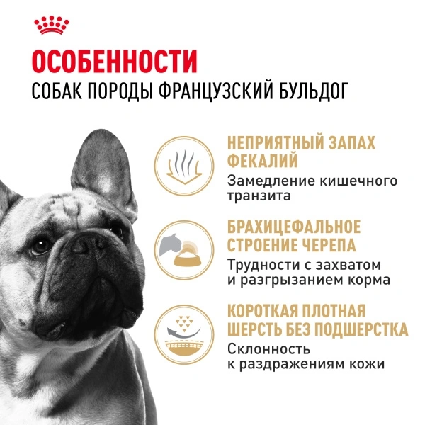 Сухой корм Royal Canin French Bulldog Adult для собак, 3 кг фото 3